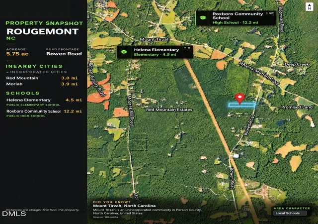 Photo 3 of Land for sale at 0 Bowen Rd, Rougemont, NC 27572 | MLS# 10187234 | Listing updated on 2026-09-15