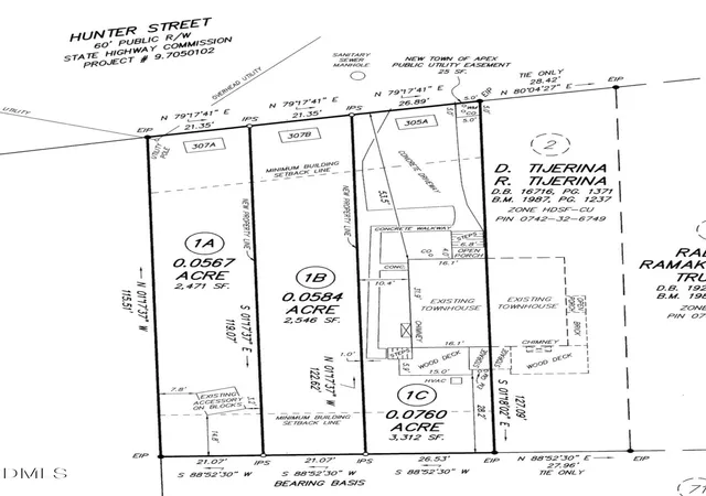 Photo 4 of Land for sale at 307 Hunter St, Apex, NC 27502 | MLS# 10189926 | Listing updated on 2026-09-12