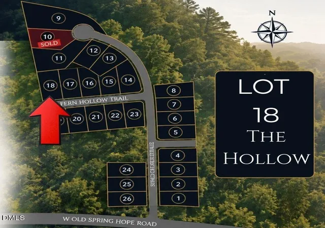 Photo 2 of Land for sale at Lot 18 Fern Holw Trl, Spring Hope, NC 27882 | MLS# 10191619 | Listing updated on 2026-09-10
