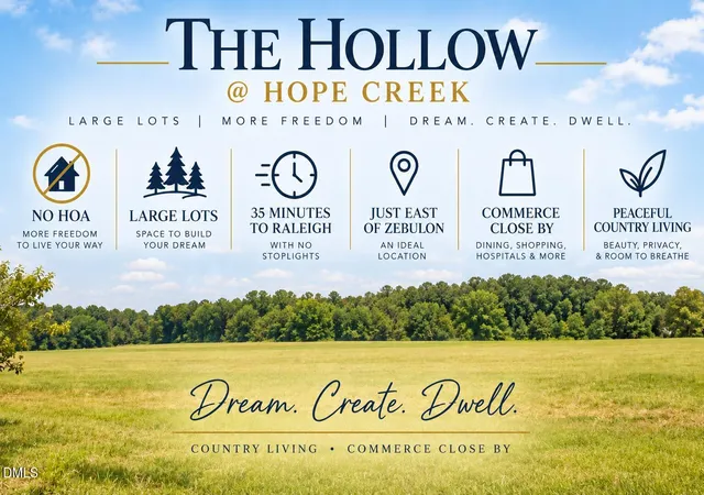 Photo 3 of Land for sale at Lot 19 Hope Crk Trl, Spring Hope, NC 27882 | MLS# 10191646 | Listing updated on 2026-09-10