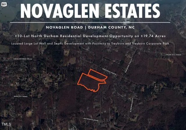 Photo 1 of Land for sale at 5500 Novaglen Rd, Durham, NC 27712 | MLS# 10194325 | Listing updated on 2026-09-23