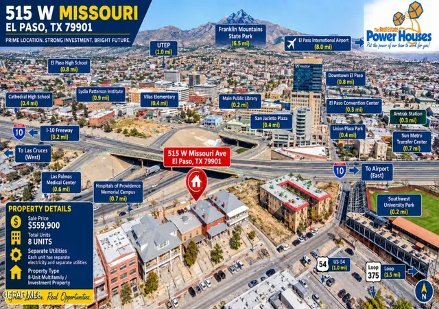 Photo 1 of Multi family home for sale at 515 W Missouri Ave #1,2,3,4,5,6,7,8, El Paso, TX 79901 | MLS# 948044 | Listing updated on 2026-09-28