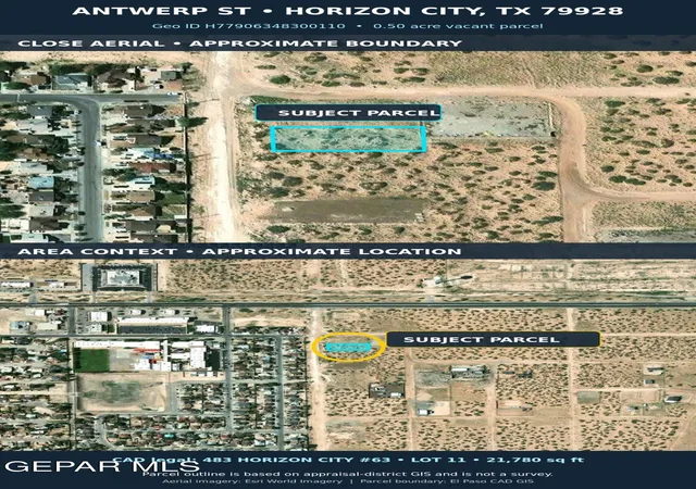 Photo 3 of Land for sale at Pn 390627 Antwerp Dr, El Paso, TX 79928 | MLS# 950336 | Listing updated on 2026-09-20