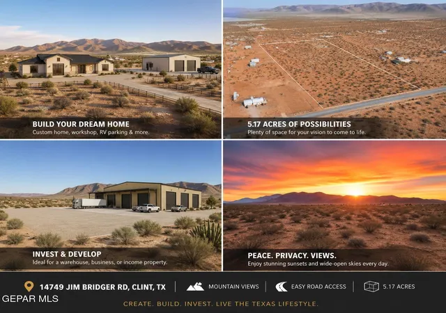 Photo 15 of Land for sale at 14749 Jim Bridger Rd, El Paso, TX 79938 | MLS# 950962 | Listing updated on 2026-10-06