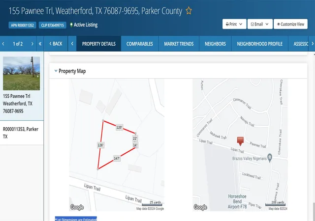 Photo 4 of Land for sale at 155 Pawnee Trl, Weatherford, TX 76087 | MLS# 20574326 | Listing updated on 2026-08-02
