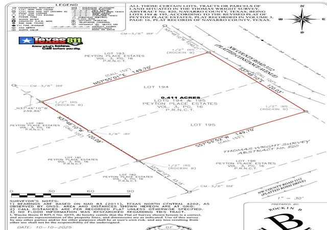 Photo 2 of Land for sale at L194 195 Nw County Road 3112, Purdon, TX 76679 | MLS# 21234568 | Listing updated on 2026-09-08