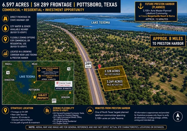 Photo 2 of Land for sale at 3269 Acres Hwy 289, Pottsboro, TX 75076 | MLS# 21257140 | Listing updated on 2026-09-21