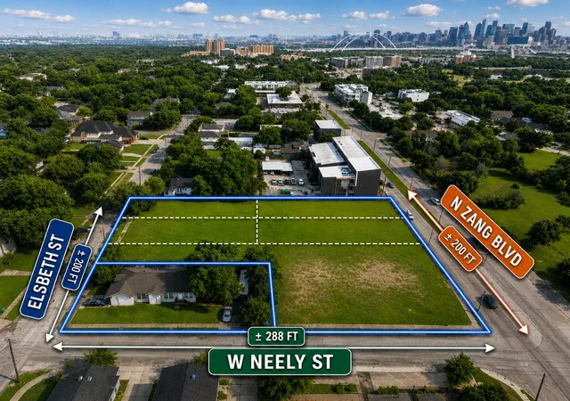 Photo 1 of Land for sale at 1402 Acres North Zang Blvd, Dallas, TX 75208 | MLS# 21286659 | Listing updated on 2026-09-11