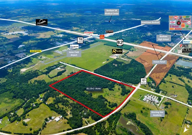 Photo 2 of Land for sale at 0 N State Hwy 121, Bonham, TX 75418 | MLS# 21303990 | Listing updated on 2026-07-28
