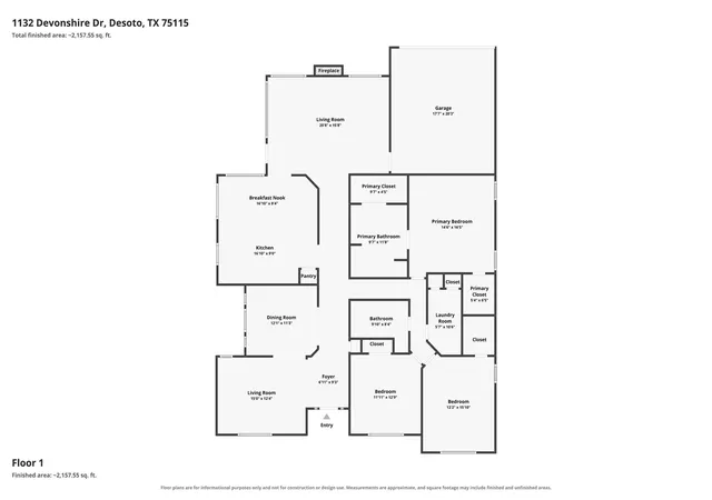 Photo 3 of Single family home for sale at 1132 Devonshire Dr, De Soto, TX 75115 | MLS# 21330316 | Listing updated on 2026-09-10