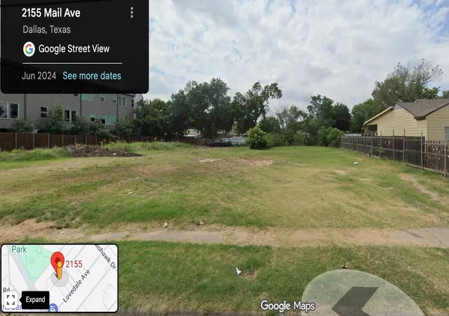 Photo 1 of Land for sale at 2155 Mail Ave, Dallas, TX 75235 | MLS# 21356996 | Listing updated on 2026-09-12