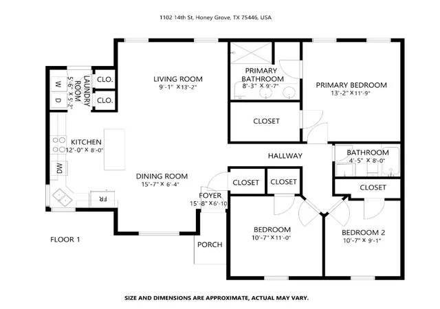 Photo 2 of Single family home for sale at 1102 14th St, Honey Grove, TX 75446 | MLS# 21370540 | Listing updated on 2026-09-10