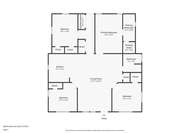 Photo 3 of Single family home for sale at 205 W Latimer St, Ennis, TX 75119 | MLS# 21380162 | Listing updated on 2026-09-08