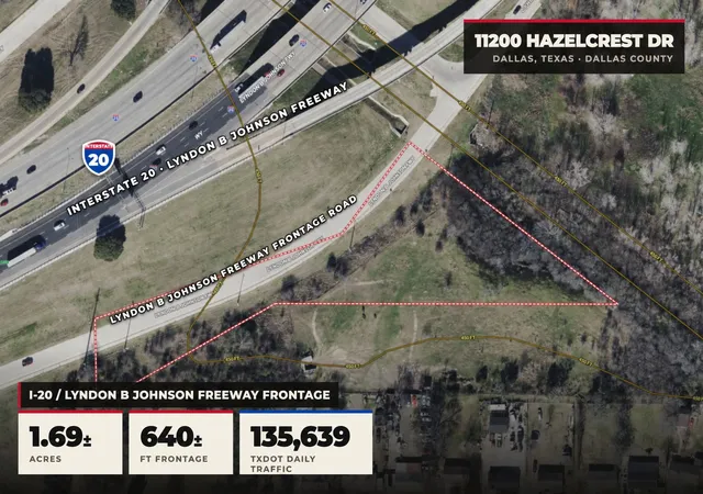 Photo 1 of Land for sale at 11200 Hazelcrest Dr, Dallas, TX 75253 | MLS# 21373936 | Listing updated on 2026-09-15