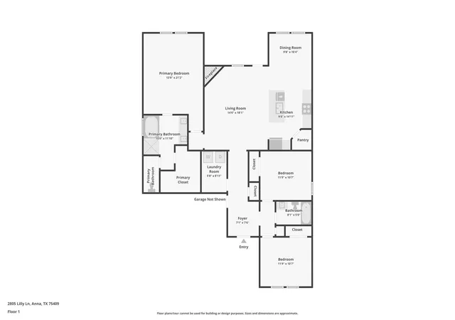 Photo 3 of Single family home for sale at 2805 Lilly Ln, Anna, TX 75409 | MLS# 21360762 | Listing updated on 2026-09-20