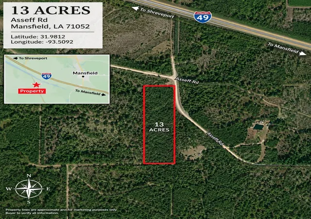 Photo 1 of Sale Pending at 0 Asseff Rd, Mansfield, LA 71052 | MLS# 21386236 | Listing updated on 2026-09-18