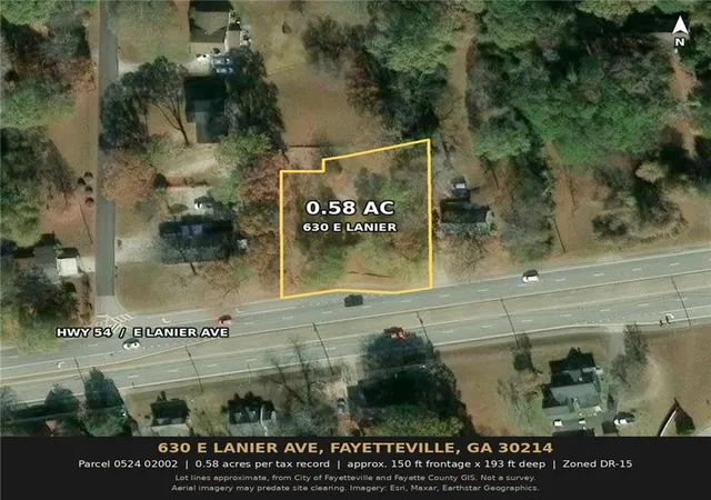 Photo 2 of Land for sale at 630 Lanier Ave, Fayetteville, GA 30214 | MLS# 7836223 | Listing updated on 2026-10-09