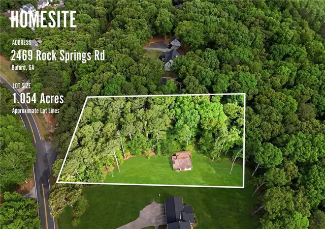 Photo 1 of Land for sale at 2469 Rock Springs Rd, Buford, GA 30519 | MLS# 7759539 | Listing updated on 2026-09-04