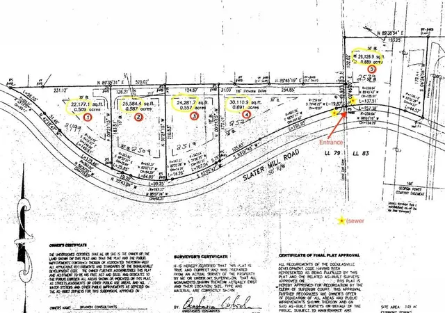 Photo 3 of Land for sale at 2509 Slater Ml Rd, Douglasville, GA 30135 | MLS# 7844919 | Listing updated on 2026-09-26
