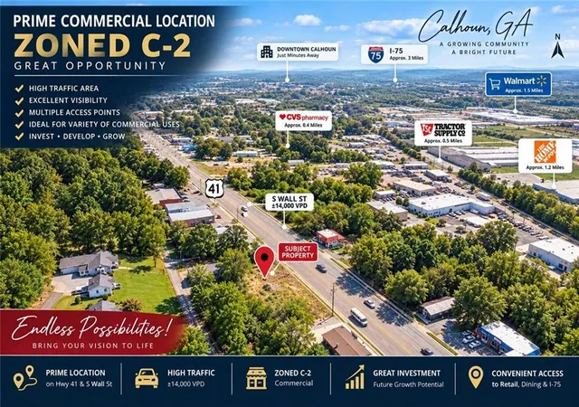 Photo 1 of Land for sale at 418 S Wall St, Calhoun, GA 30701 | MLS# 7834172 | Listing updated on 2026-09-10