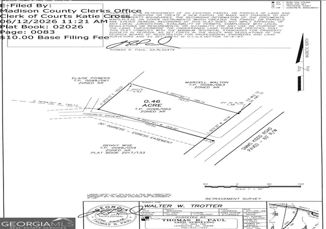 Photo 1 of Land for sale at 0 Sims Kidd Rd, Comer, GA 30629 | MLS# 10789213 | Listing updated on 2026-09-02