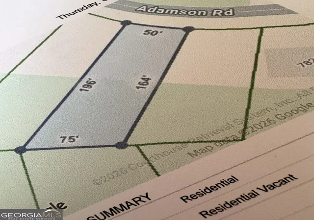 Photo 1 of Land for sale at Lot 10 Adamson Rd, Jonesboro, GA 30236 | MLS# 10841370 | Listing updated on 2026-09-07