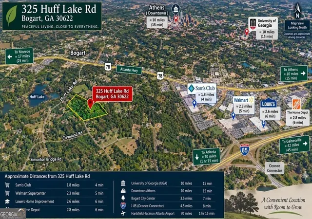 Photo 3 of Land for sale at 325 Huff Lake Rd, Bogart, GA 30622 | MLS# 10852093 | Listing updated on 2026-09-24