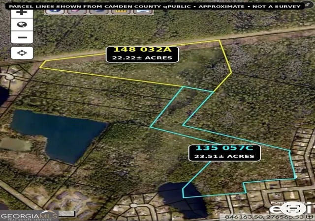 Photo 1 of Land for sale at 0 Palmetto St (2 Parcels 4573 Acres) #(2 PARCELS 45.73 ACRES), St. Marys, GA 31558 | MLS# 10839681 | Listing updated on 2026-09-17