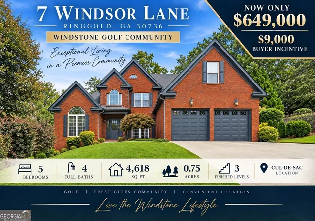 Photo 1 of Single family home for sale at 7 Windsor Ln, Ringgold, GA 30736 | MLS# 10805419 | Listing updated on 2026-10-01
