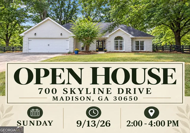 Photo 2 of Single family home for sale at 700 Skyline Dr, Madison, GA 30650 | MLS# 10835514 | Listing updated on 2026-09-11