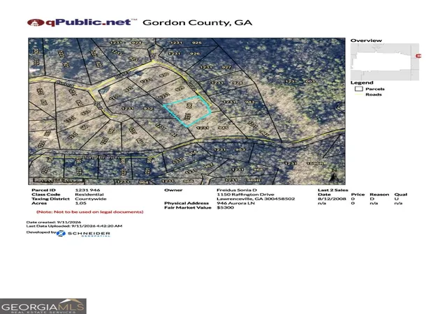 Photo 2 of Land for sale at 946 Aurora Ln, Ranger, GA 30734 | MLS# 10849569 | Listing updated on 2026-10-03