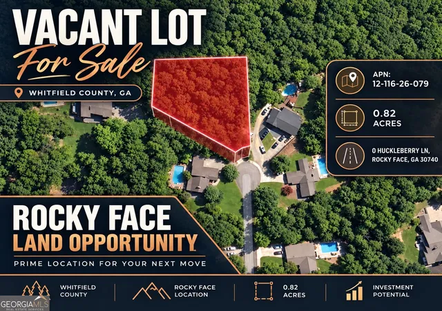 Photo 1 of Land for sale at 0 Huckleberry Ln, Rocky Face, GA 30740 | MLS# 10824801 | Listing updated on 2026-09-19