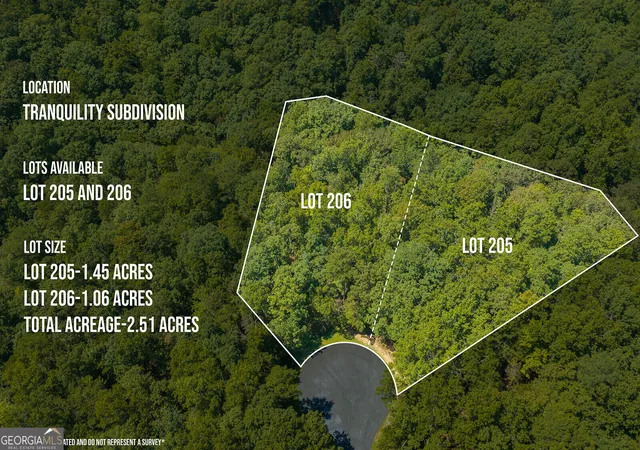 Photo 1 of Land for sale at Lts 205/206 Harris Ridge Dr, Ellijay, GA 30540 | MLS# 10838296 | Listing updated on 2026-09-02