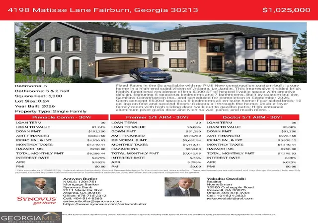 Photo 29 of Mansion for sale at 4198 Matisse Ln, Fairburn, GA 30213 | MLS# 10795568 | Listing updated on 2026-09-10
