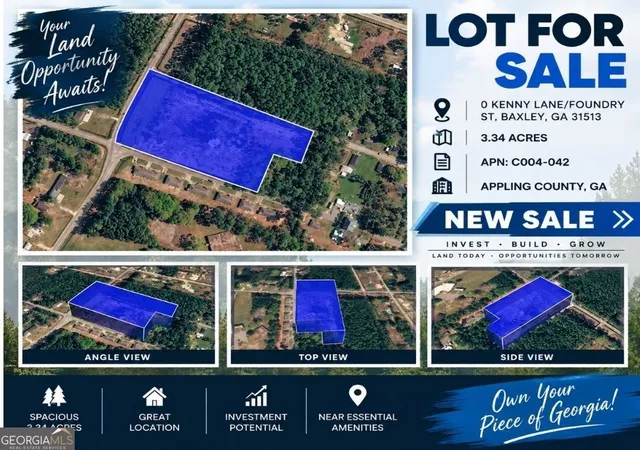 Land for sale at 0 Kenny Lane/foundry St, Baxley, GA 31513 | MLS# 10847454
