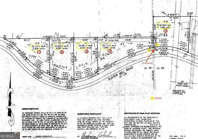 Photo 3 of Land for sale at 2509 Slater Ml Rd, Douglasville, GA 30135 | MLS# 10853699 | Listing updated on 2026-10-09
