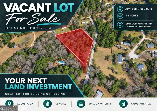 Land for sale at 2911 Old Morris Rd, Augusta, GA 30909 | MLS# 10829529