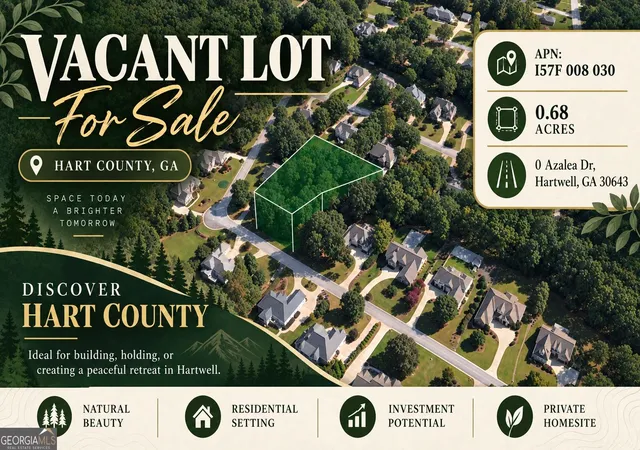 Land for sale at 0 Azalea Dr, Hartwell, GA 30643 | MLS# 10803593