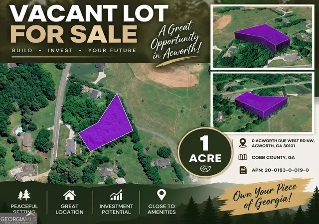 Land for sale at 0 Acworth Due W Rd, Acworth, GA 30101 | MLS# 10845554
