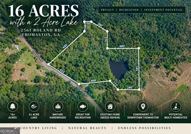 Photo 1 of Sale Pending at 2561 Roland Rd, Thomaston, GA 30286 | MLS# 10846228 | Listing updated on 2026-09-28
