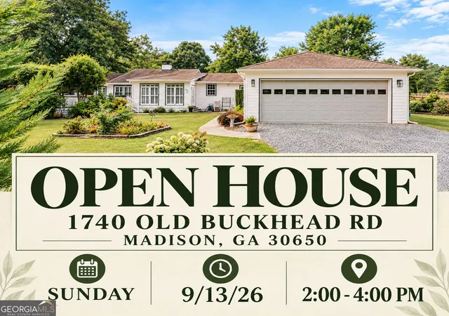 Photo 2 of Single family home for sale at 1740 Old Buckhead Rd, Madison, GA 30650 | MLS# 10836792 | Listing updated on 2026-09-24