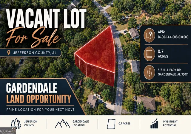 Land for sale at 517 Hill Park Dr, Gardendale, AL 35071 | MLS# 10824019