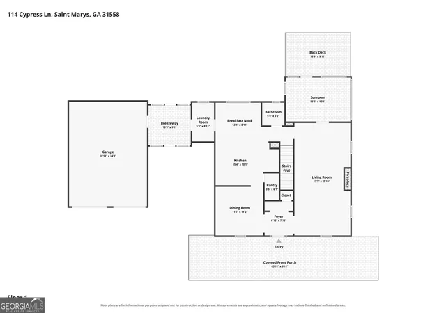 Photo 3 of Single family home for sale at 114 Cypress Ln, St. Marys, GA 31558 | MLS# 10851990 | Listing updated on 2026-10-07