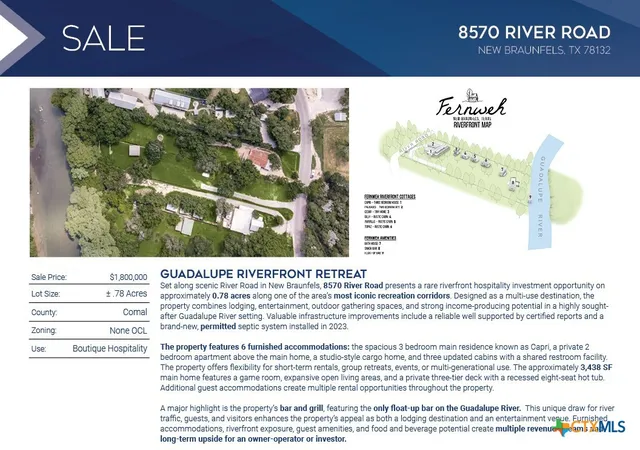 Photo 2 of Single family home for sale at 8570 River Rd, New Braunfels, TX 78132 | MLS# 621972 | Listing updated on 2026-08-07