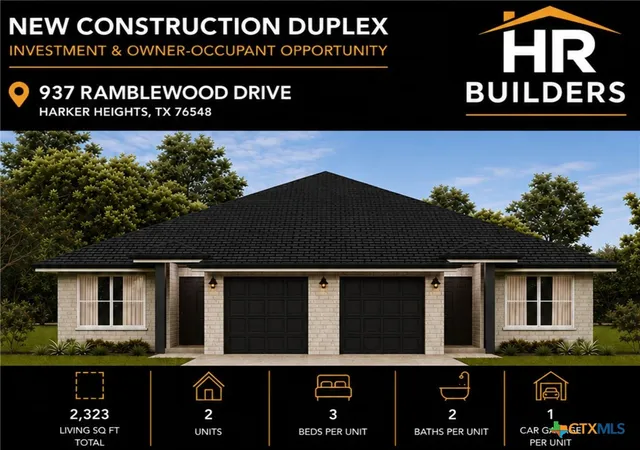 Photo 2 of Multi family home for sale at 937 Ramblewood St, Harker Heights, TX 76548 | MLS# 622889 | Listing updated on 2026-09-06