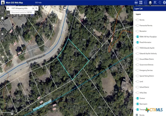 Photo 4 of Land for sale at 1107 Whispering Hills Dr, Canyon Lake, TX 78133 | MLS# 625020 | Listing updated on 2026-09-14