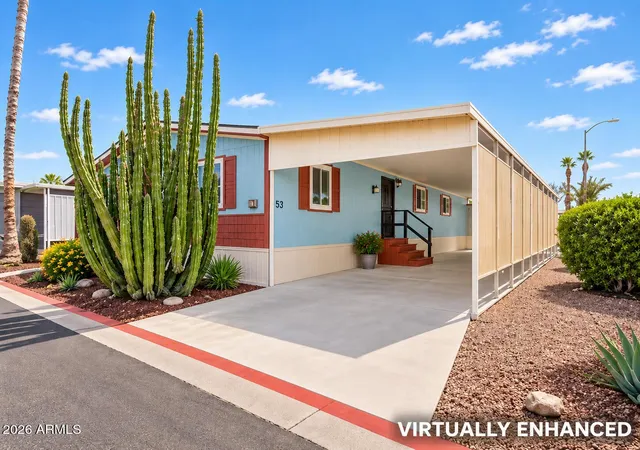 Photo 2 of Manufactured home for sale at 9828 E Pueblo Ave #53, Mesa, AZ 85208 | MLS# 6982875 | Listing updated on 2026-09-19
