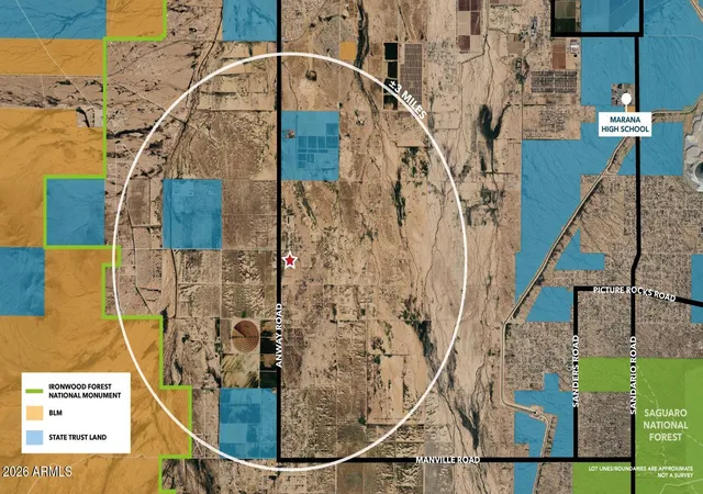 Photo 2 of Land for sale at 20acres N Anway Rd, Marana, AZ 85653 | MLS# 7077515 | Listing updated on 2026-09-09