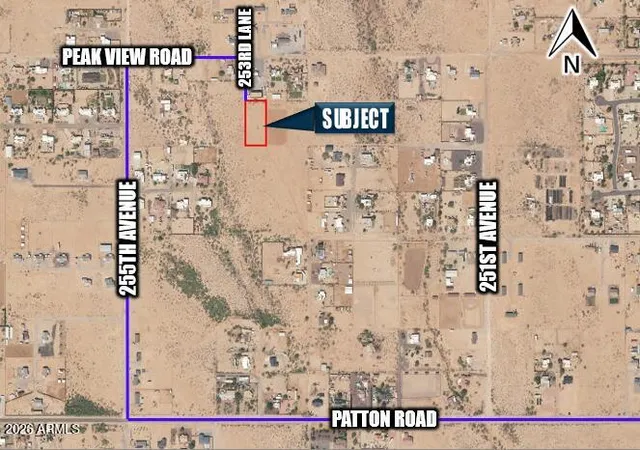 Photo 2 of Land for sale at 2881x W 253rd Lane, Wittmann, AZ 85361 | MLS# 7075717 | Listing updated on 2026-09-09