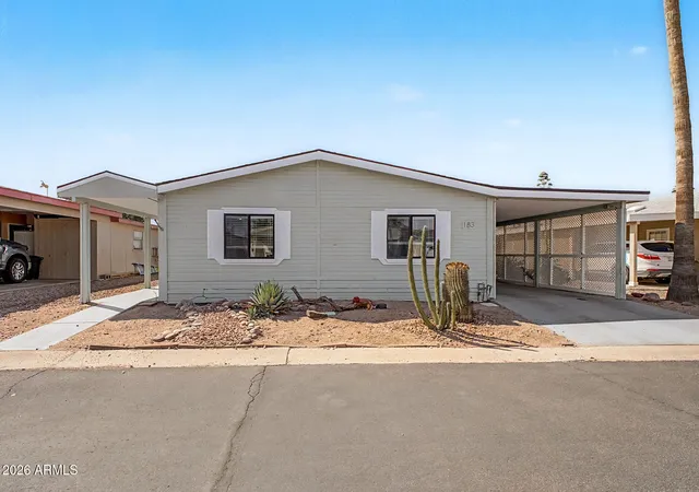 Photo 1 of Manufactured home for sale at 3500 S Tomahawk Rd #LOT 183, Apache Junction, AZ 85119 | MLS# 7078456 | Listing updated on 2026-09-14